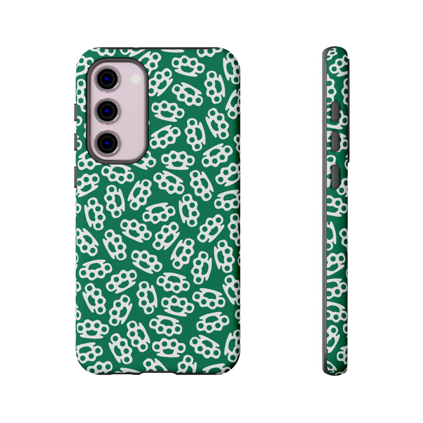 Green Candy Coated Brass Knuckles Phone Case