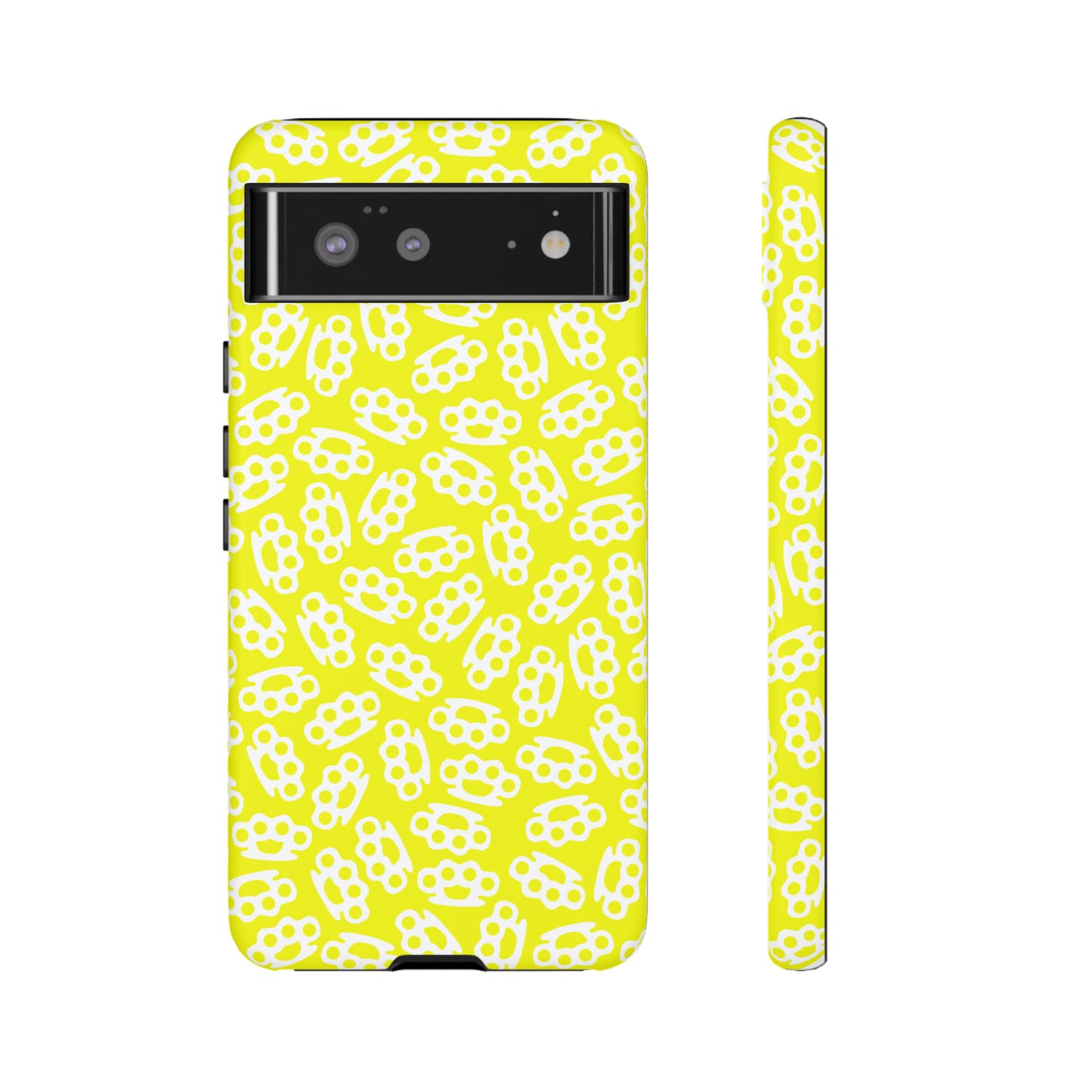 Yellow Candy Coated Brass Knuckles Phone Case