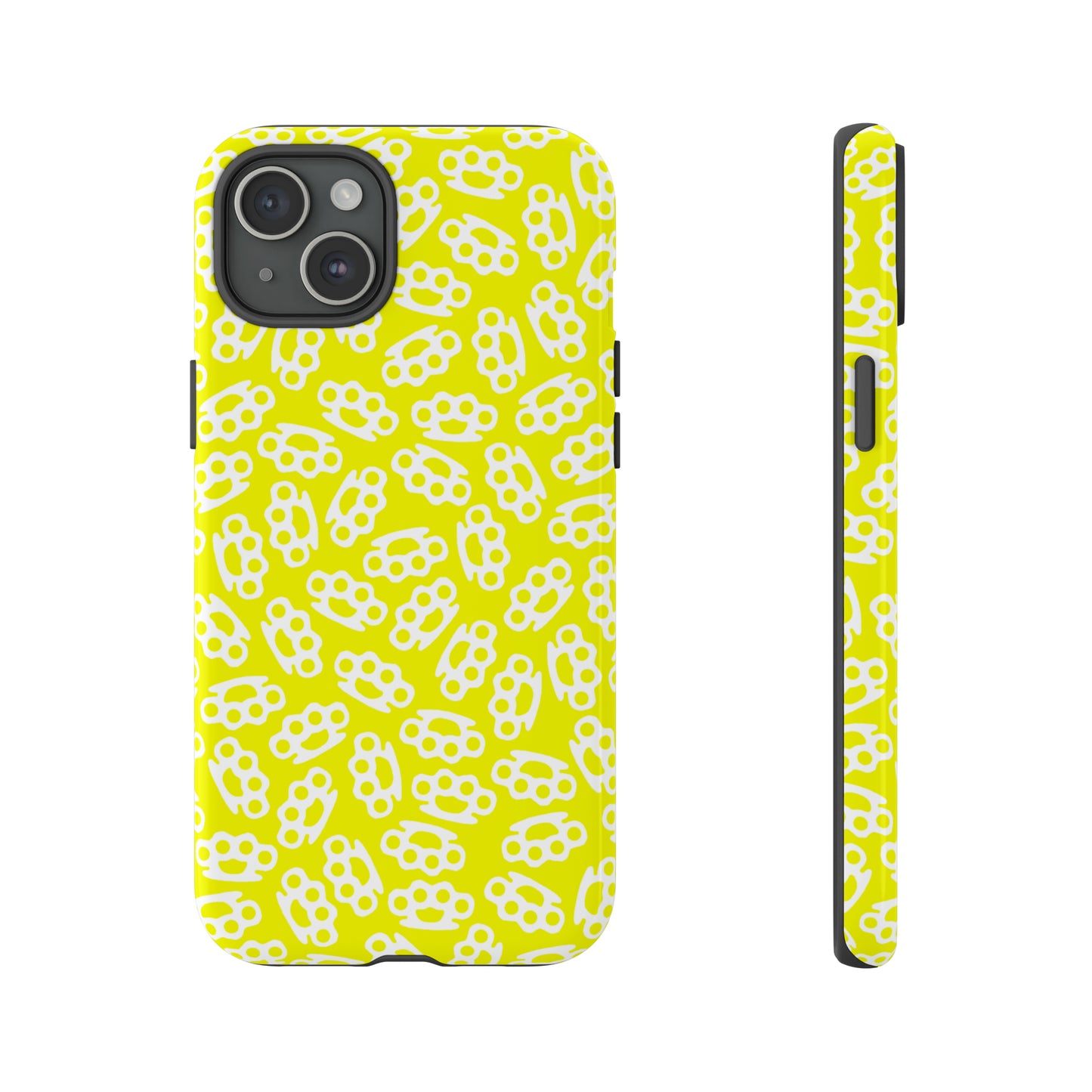 Yellow Candy Coated Brass Knuckles Phone Case