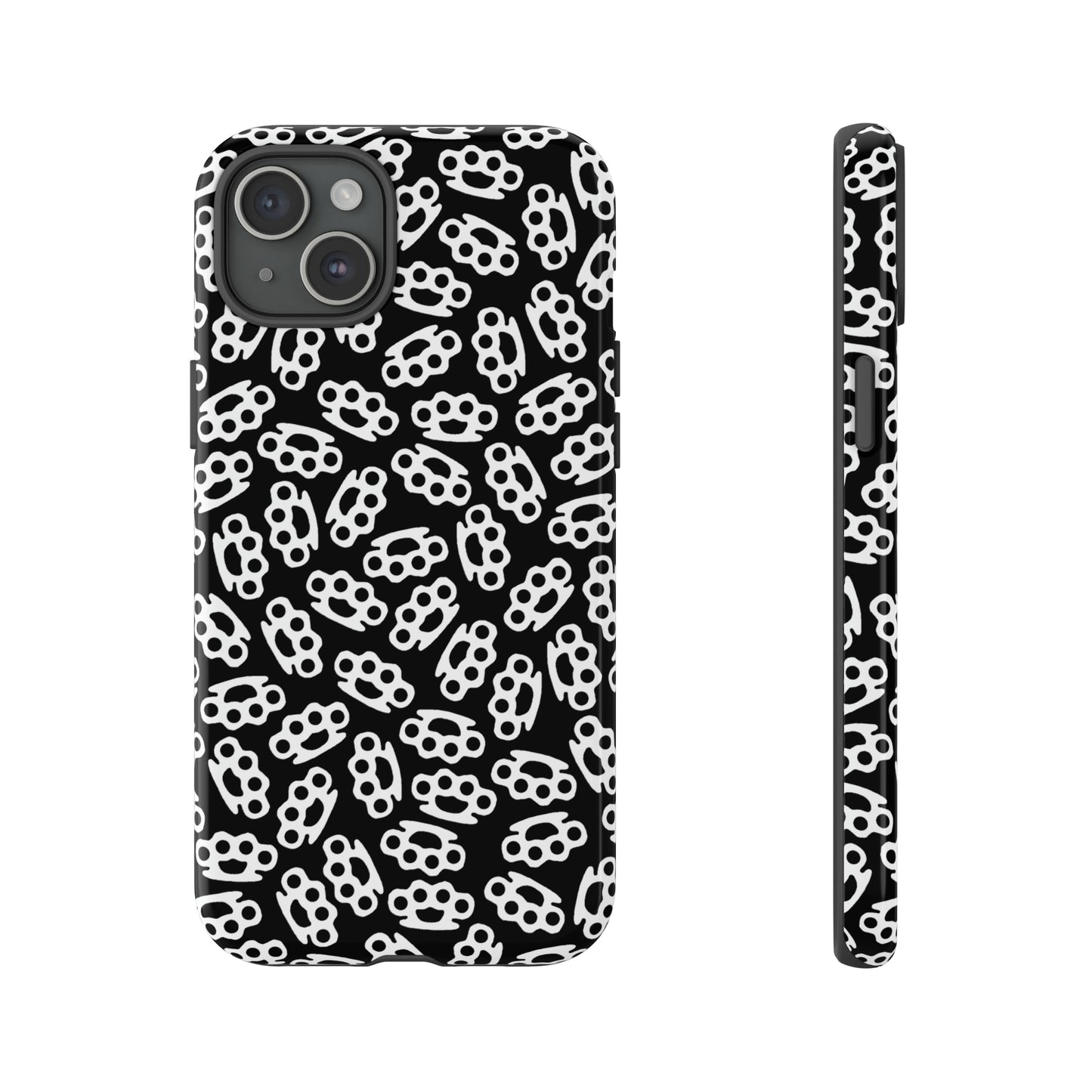 Black Candy Coated Brass Knuckles Phone Case