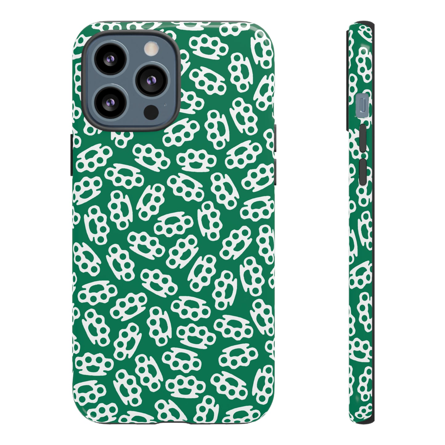 Green Candy Coated Brass Knuckles Phone Case