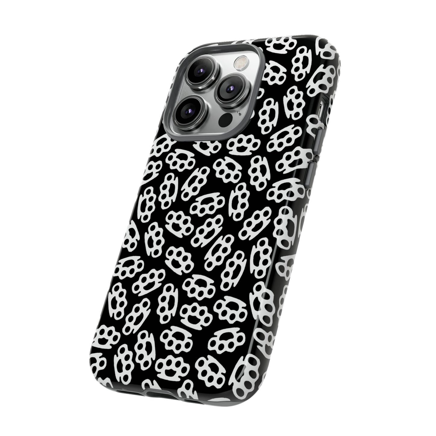 Black Candy Coated Brass Knuckles Phone Case