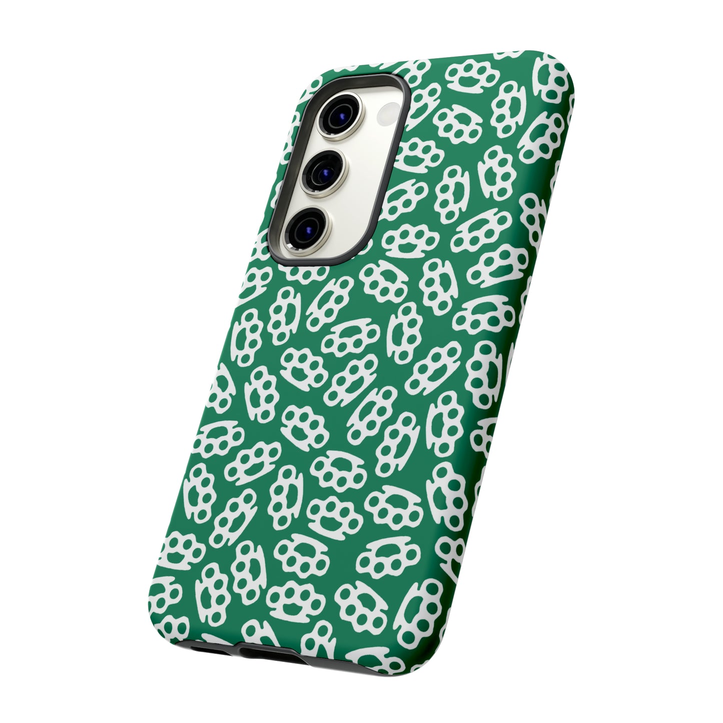 Green Candy Coated Brass Knuckles Phone Case