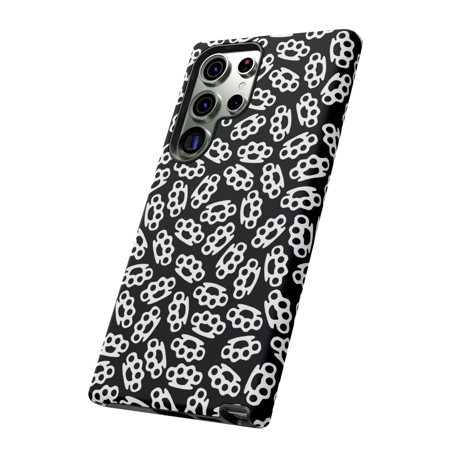 Black Candy Coated Brass Knuckles Phone Case