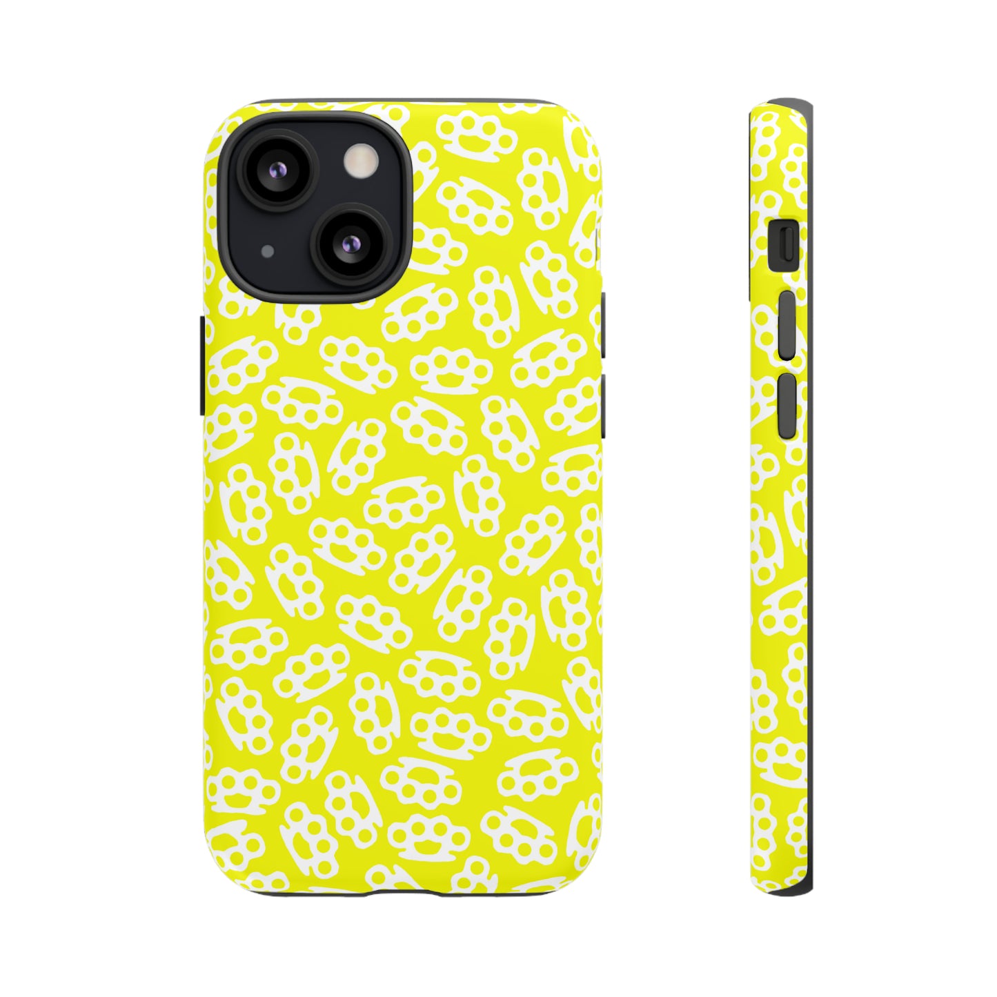 Yellow Candy Coated Brass Knuckles Phone Case