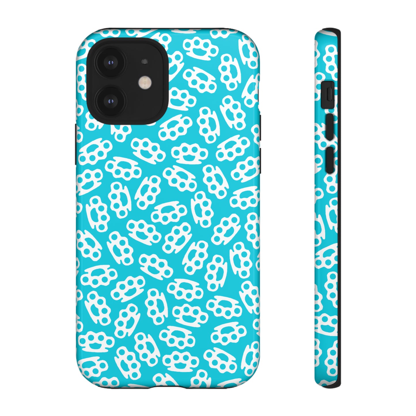 Cyan Candy Coated Brass Knuckles Phone Case