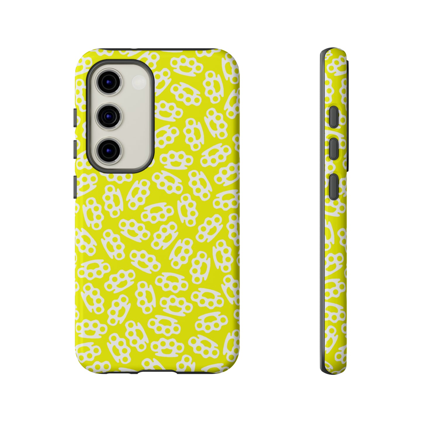 Yellow Candy Coated Brass Knuckles Phone Case