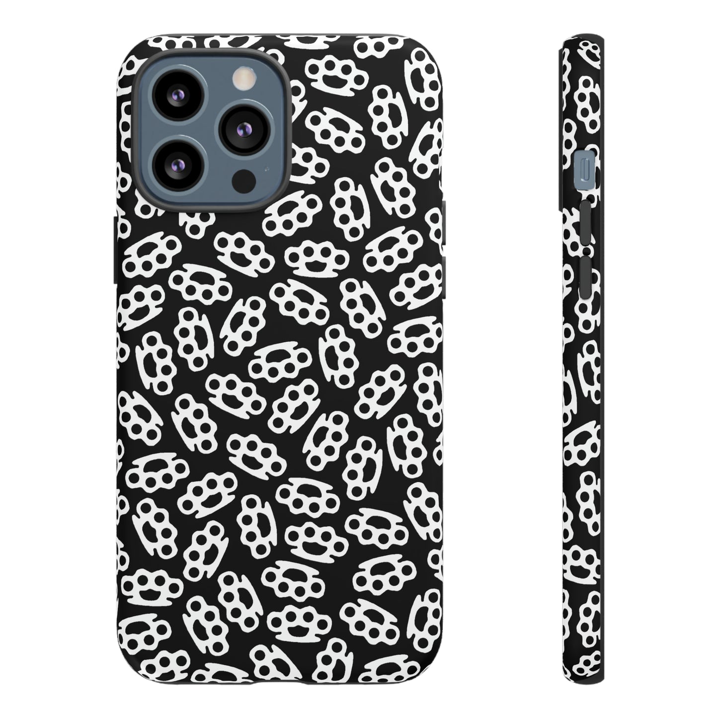 Black Candy Coated Brass Knuckles Phone Case