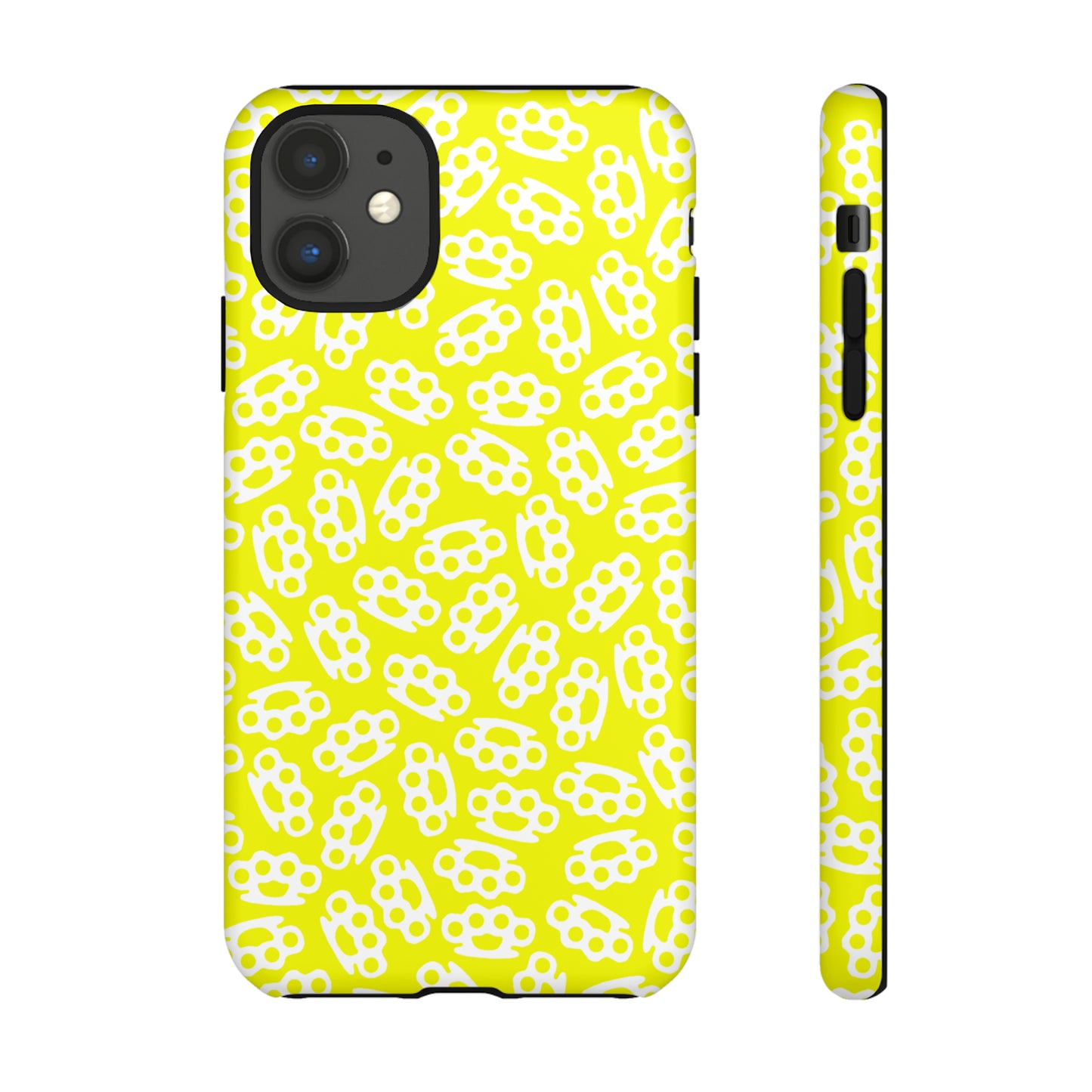 Yellow Candy Coated Brass Knuckles Phone Case