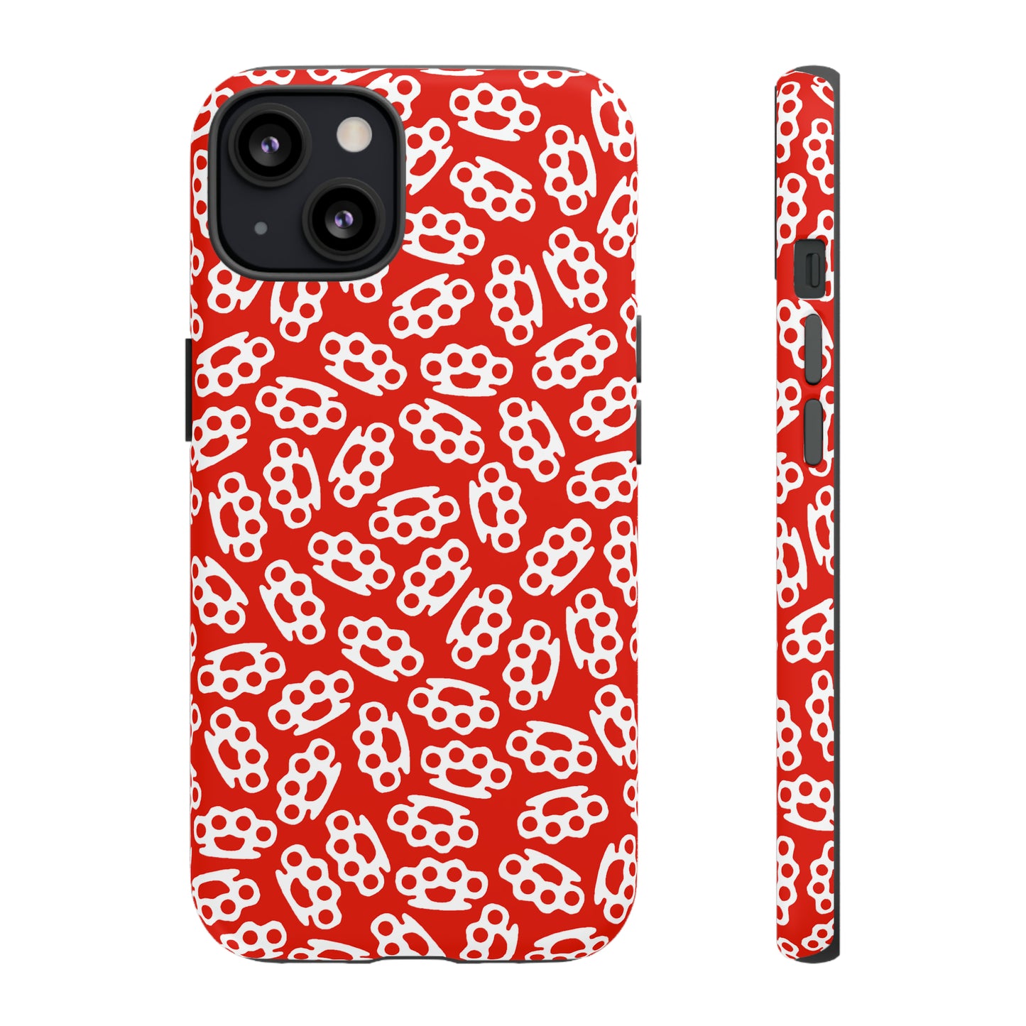 Red Candy Coated Brass Knuckles Phone Case