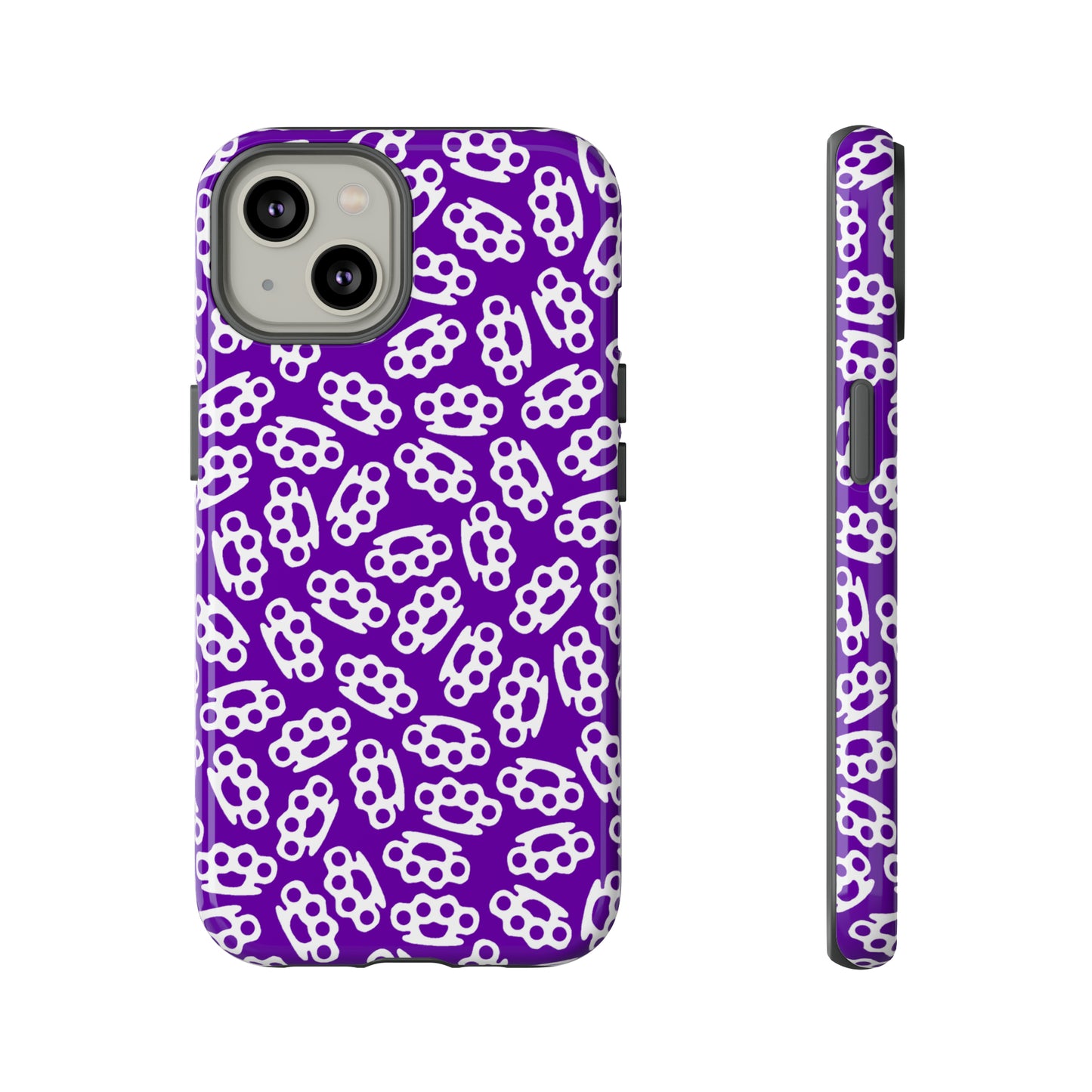 Purple Candy Coated Brass Knuckles Phone Case