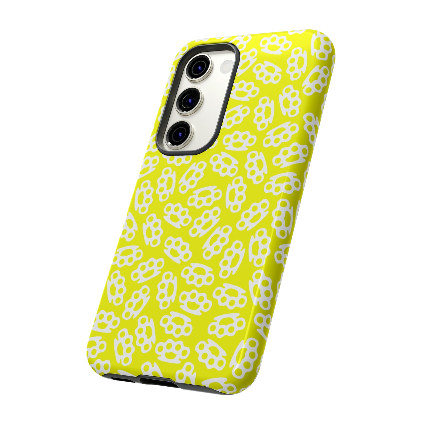 Yellow Candy Coated Brass Knuckles Phone Case