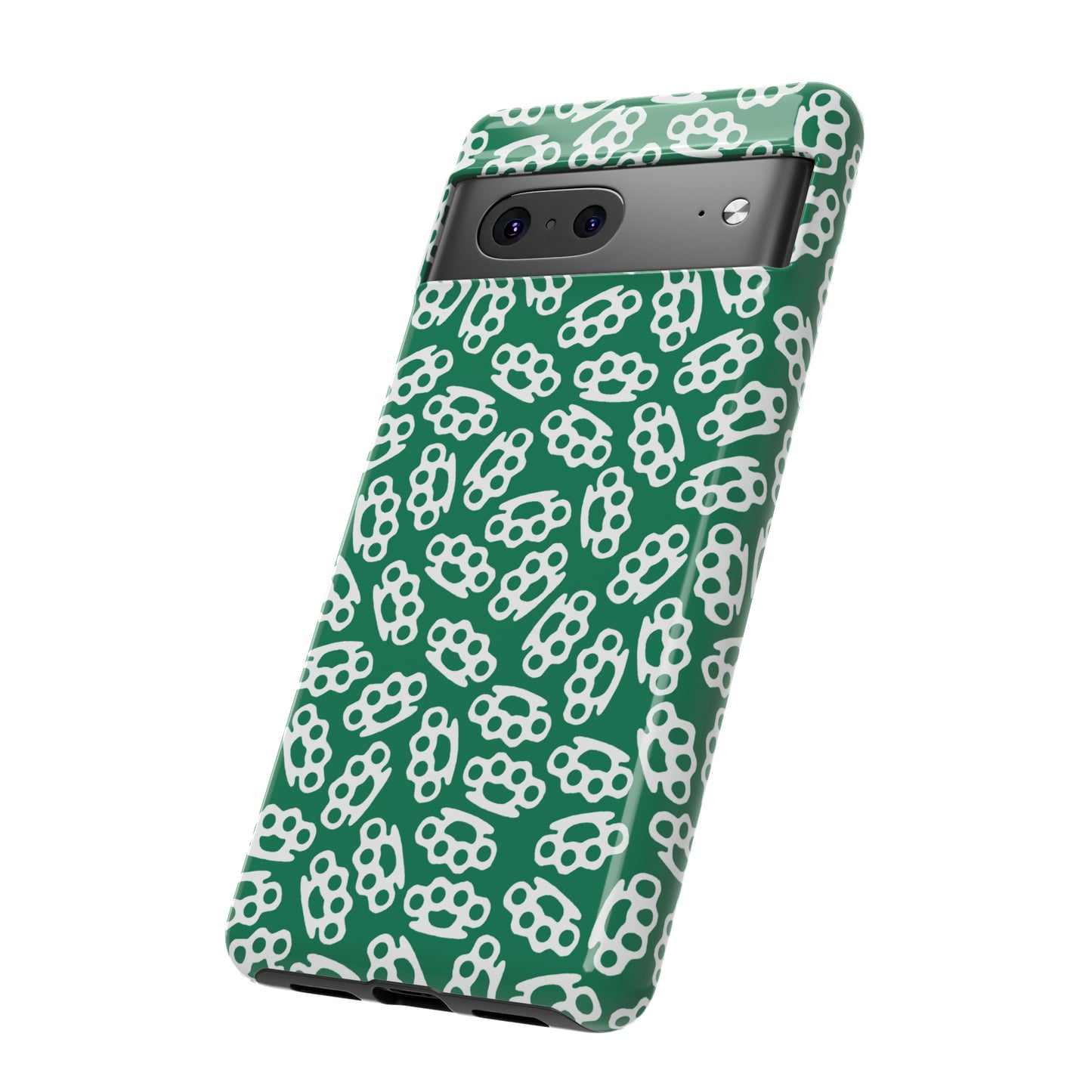 Green Candy Coated Brass Knuckles Phone Case