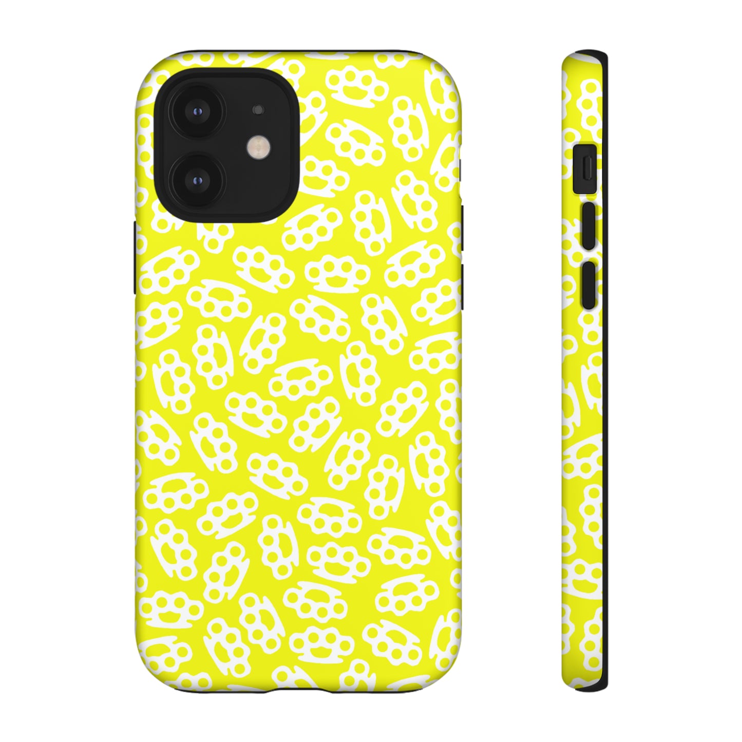 Yellow Candy Coated Brass Knuckles Phone Case