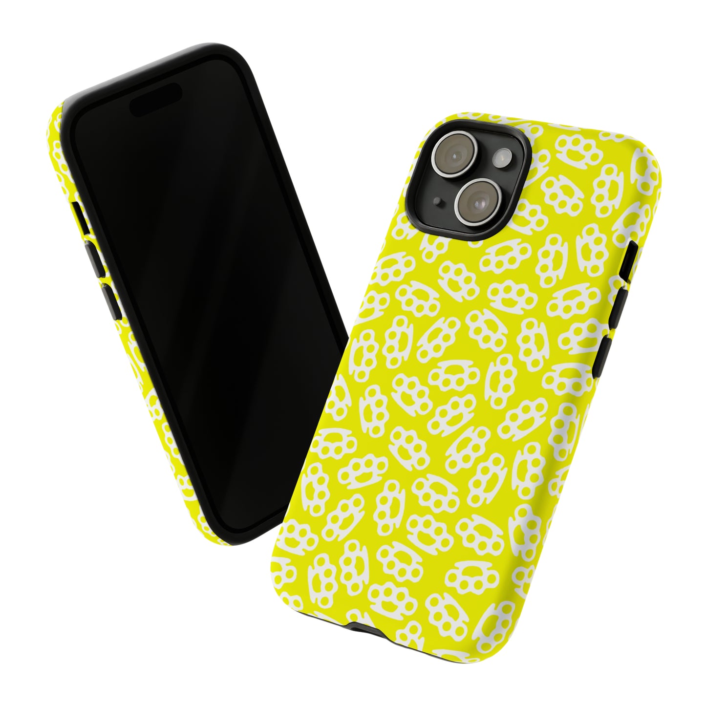 Yellow Candy Coated Brass Knuckles Phone Case