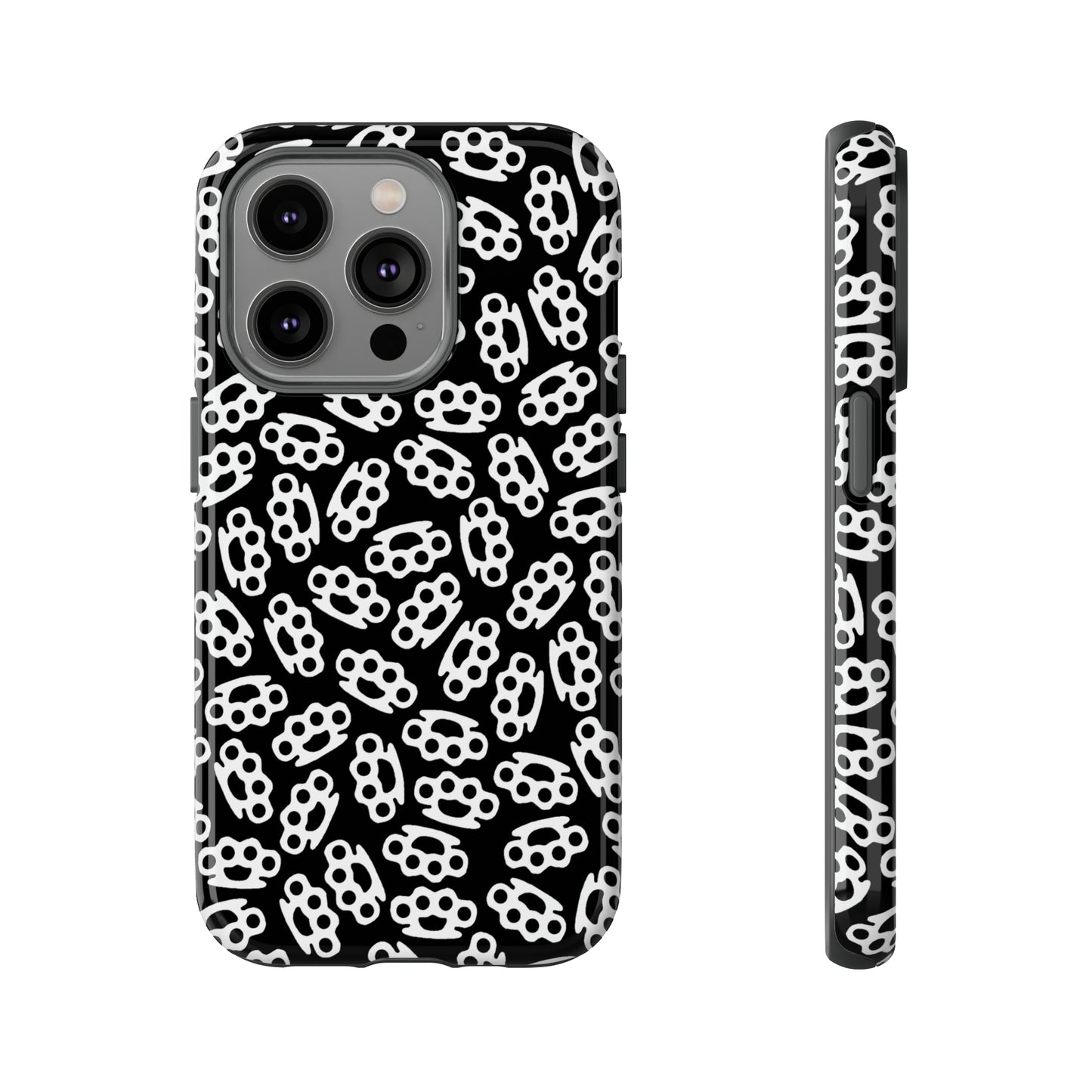 Black Candy Coated Brass Knuckles Phone Case