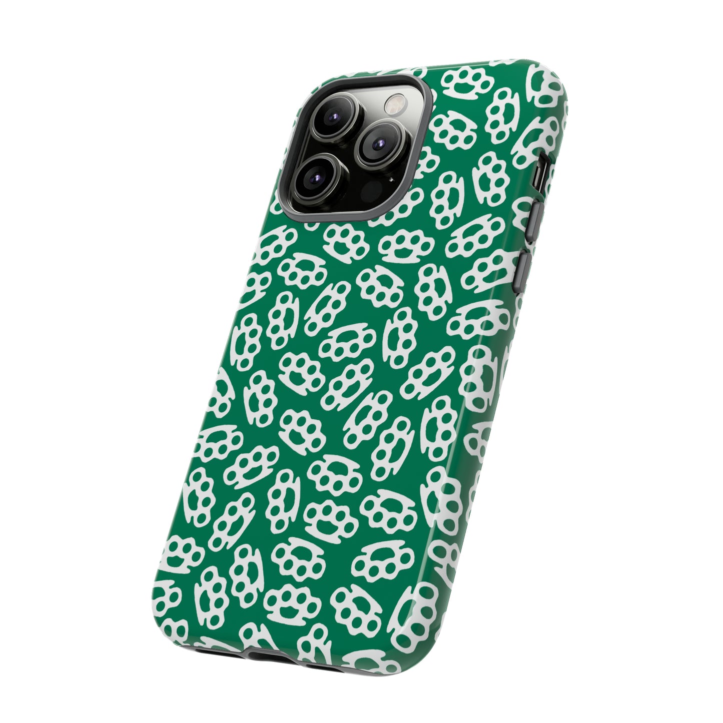 Green Candy Coated Brass Knuckles Phone Case