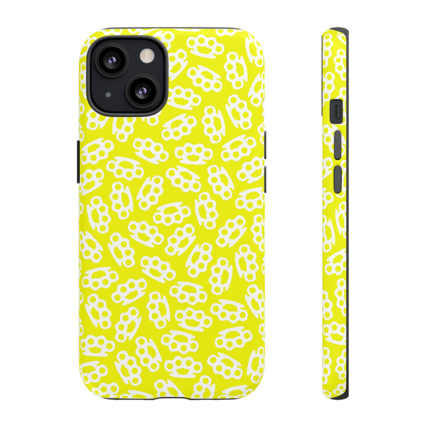 Yellow Candy Coated Brass Knuckles Phone Case