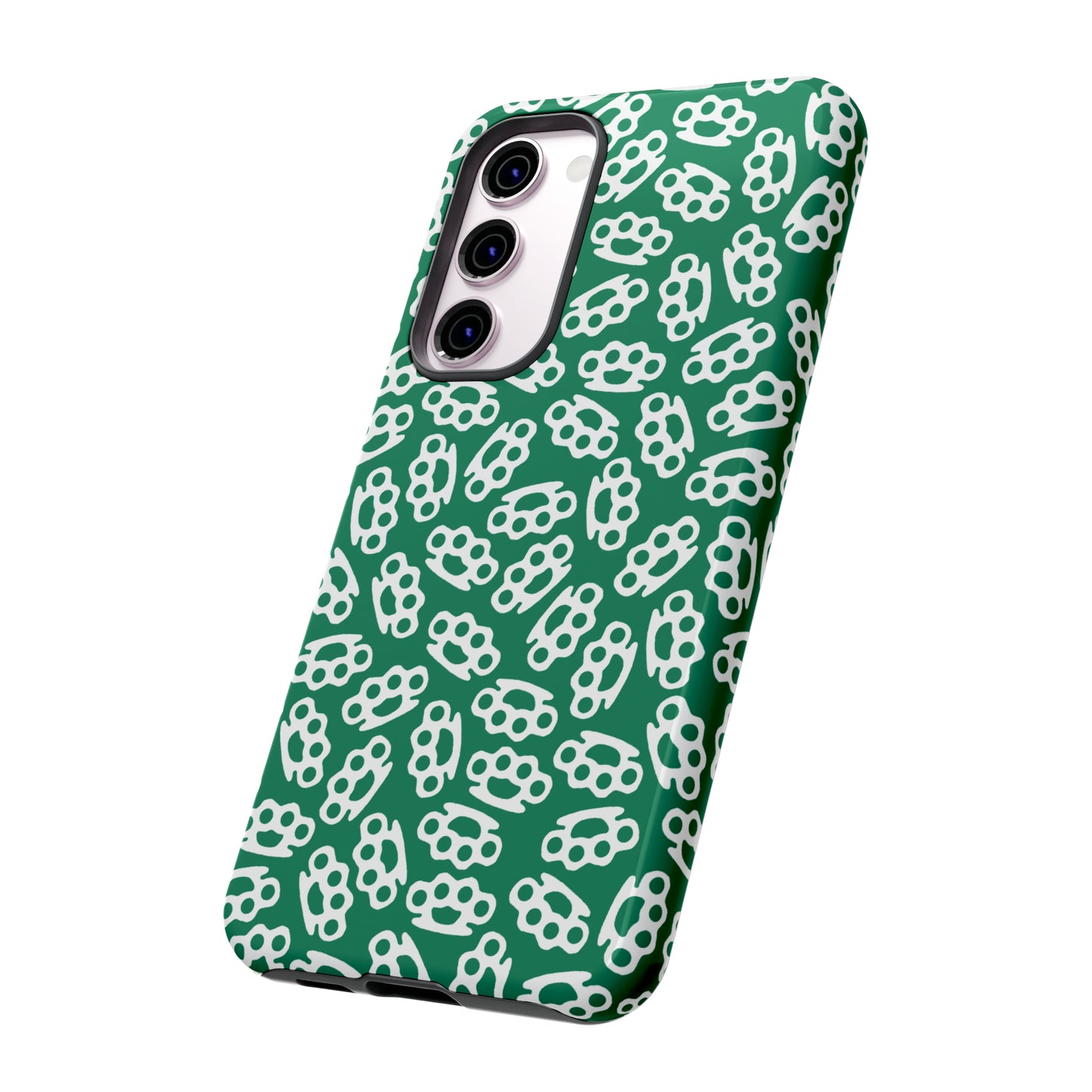 Green Candy Coated Brass Knuckles Phone Case