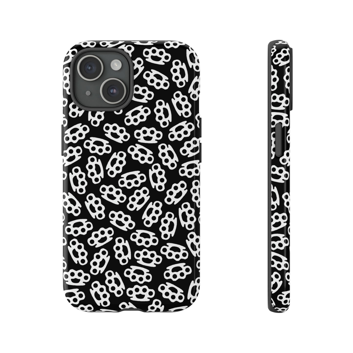 Black Candy Coated Brass Knuckles Phone Case