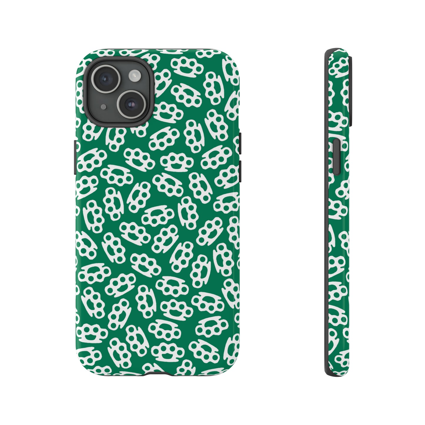 Green Candy Coated Brass Knuckles Phone Case