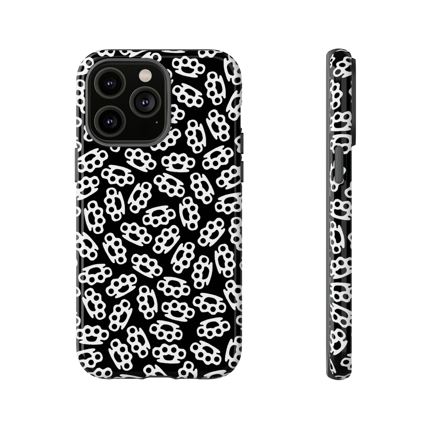 Black Candy Coated Brass Knuckles Phone Case