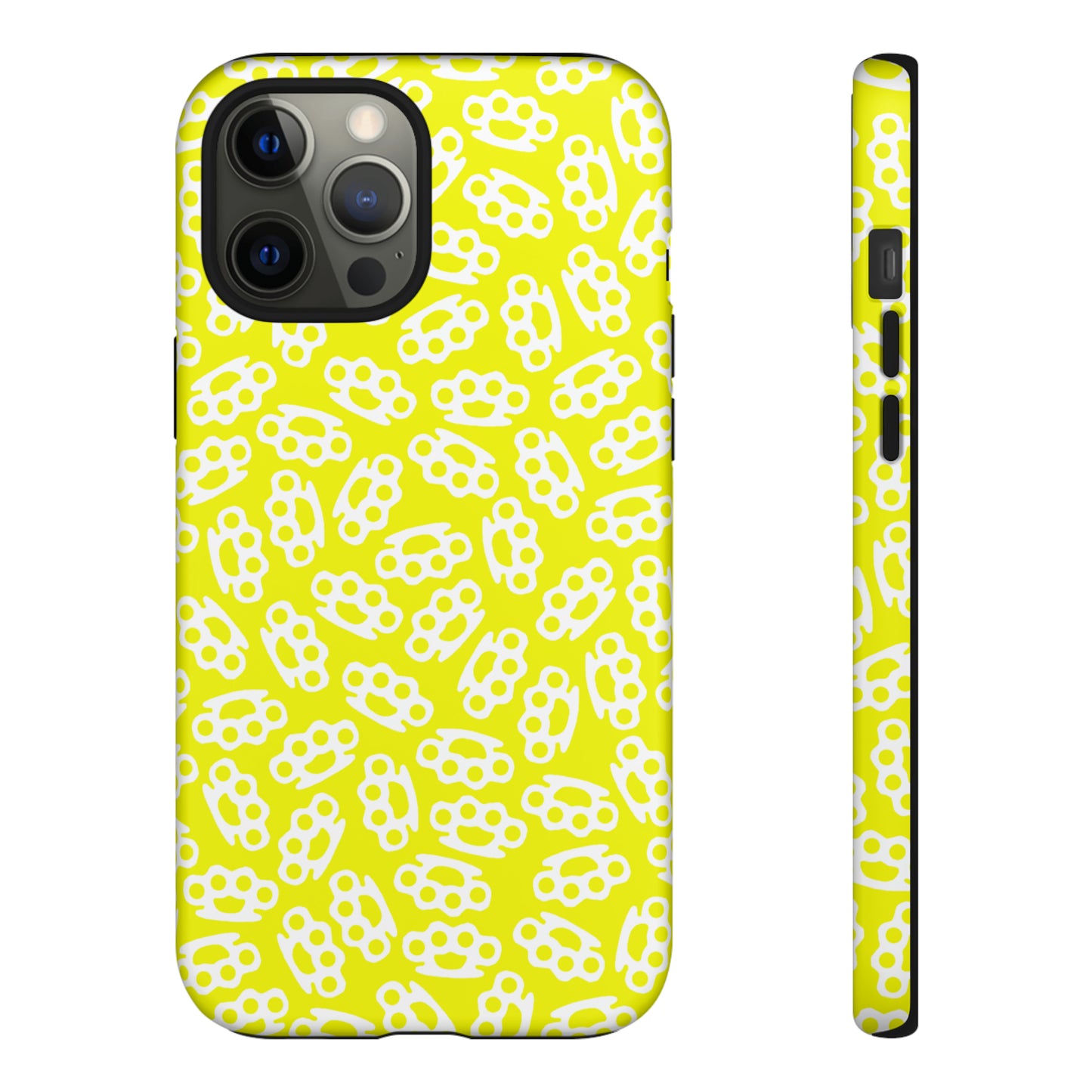 Yellow Candy Coated Brass Knuckles Phone Case