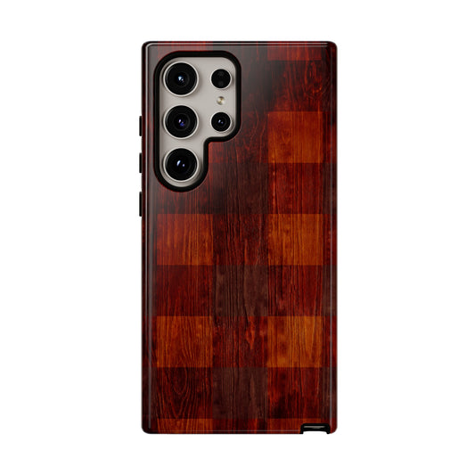 Woodgrain Checkered Phone Case Edit #03