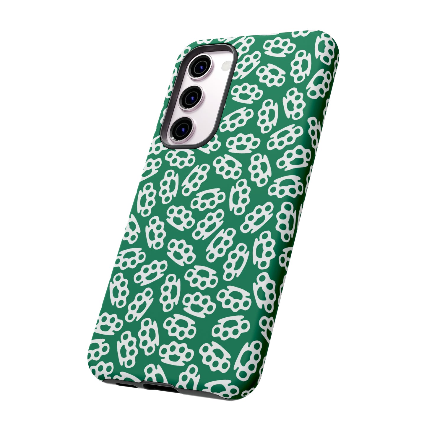 Green Candy Coated Brass Knuckles Phone Case