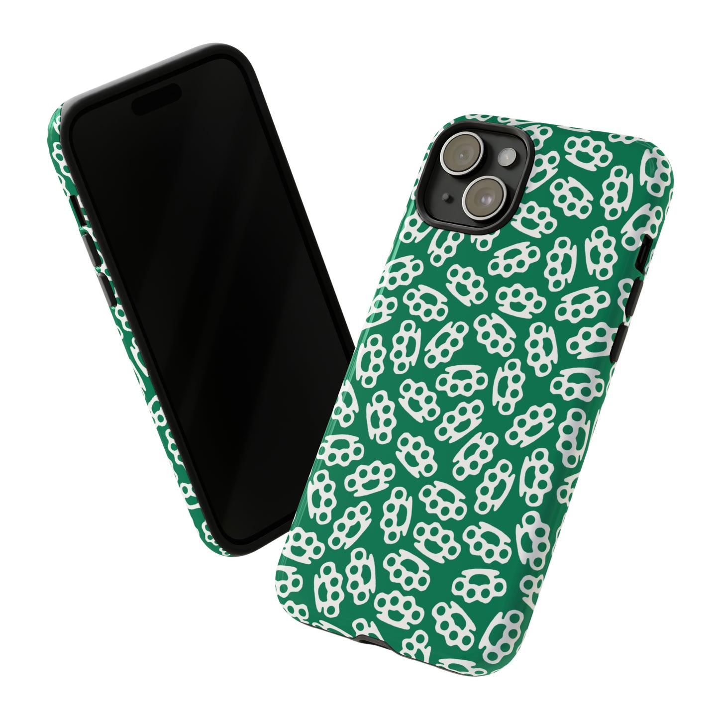 Green Candy Coated Brass Knuckles Phone Case