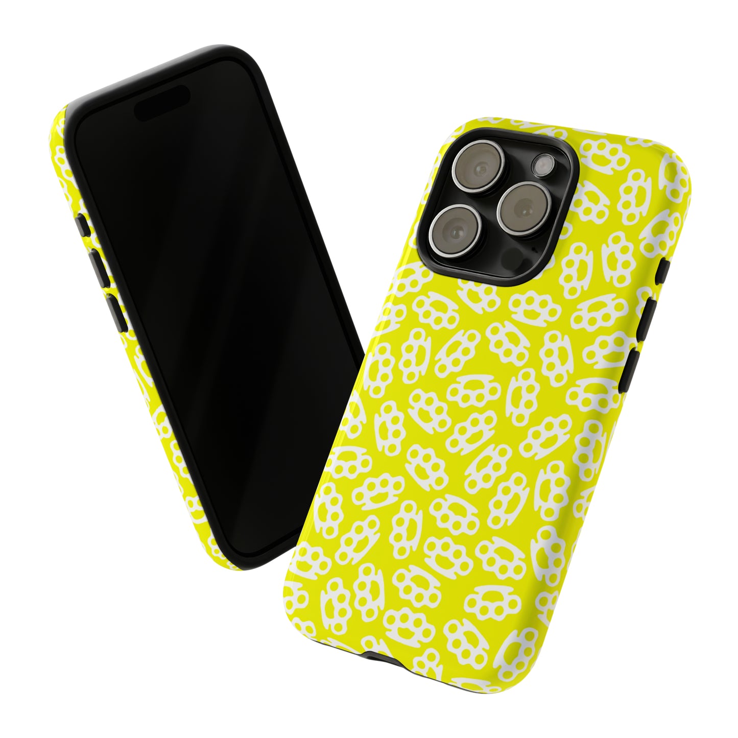 Yellow Candy Coated Brass Knuckles Phone Case