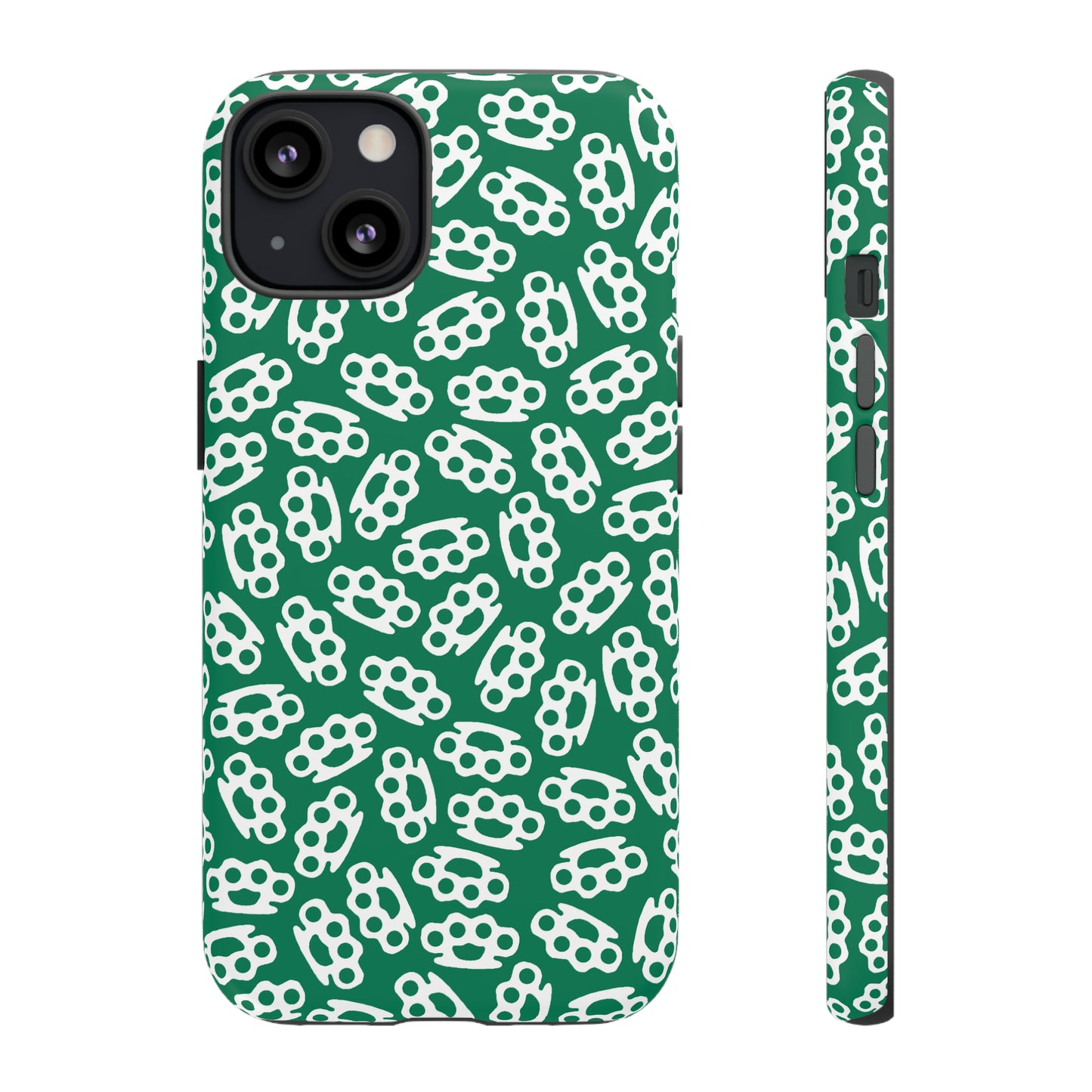 Green Candy Coated Brass Knuckles Phone Case