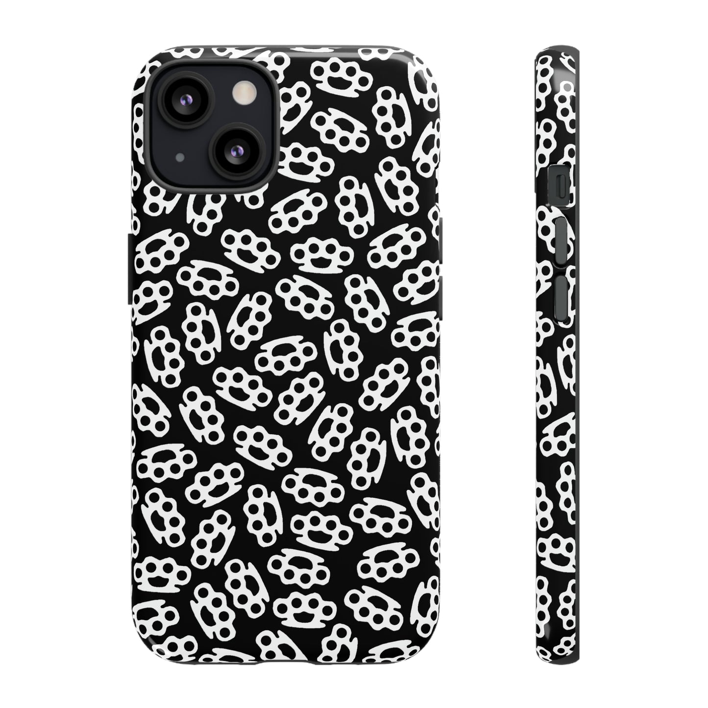 Black Candy Coated Brass Knuckles Phone Case