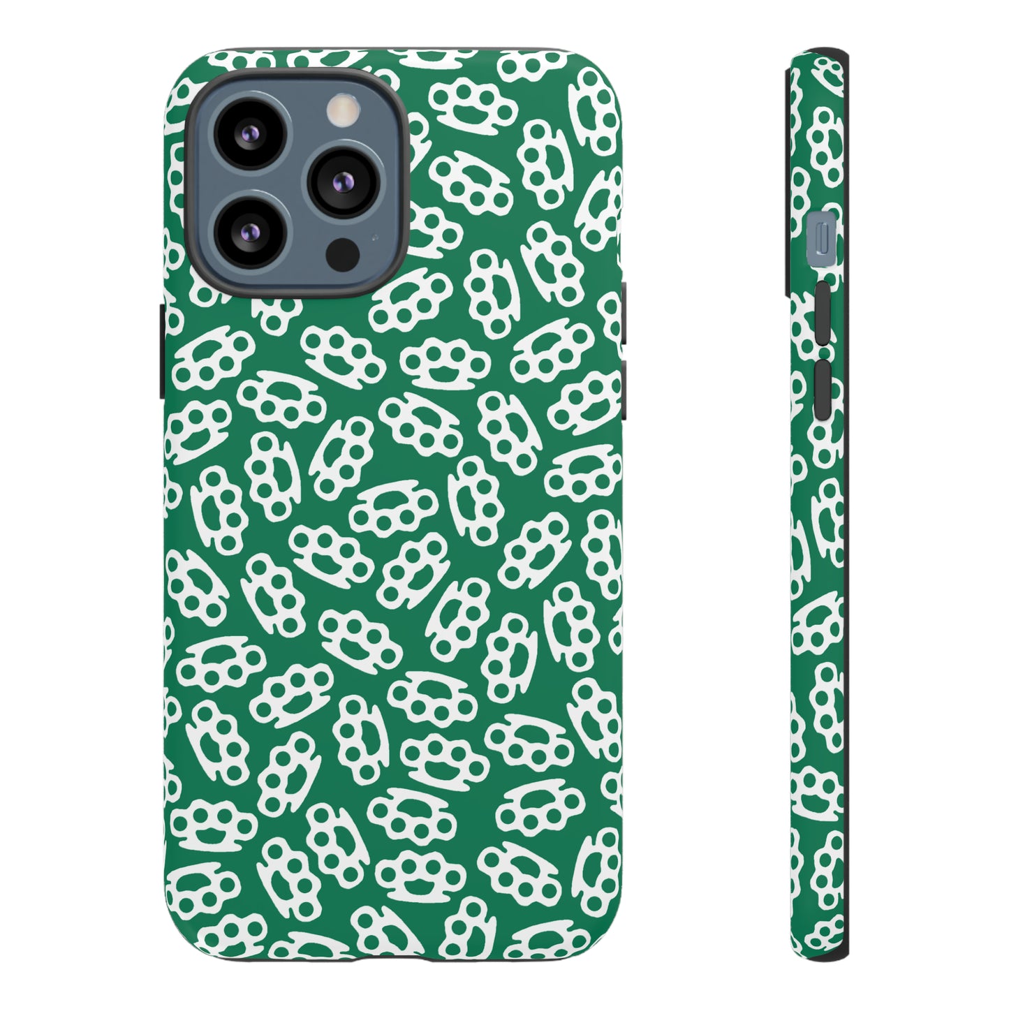 Green Candy Coated Brass Knuckles Phone Case