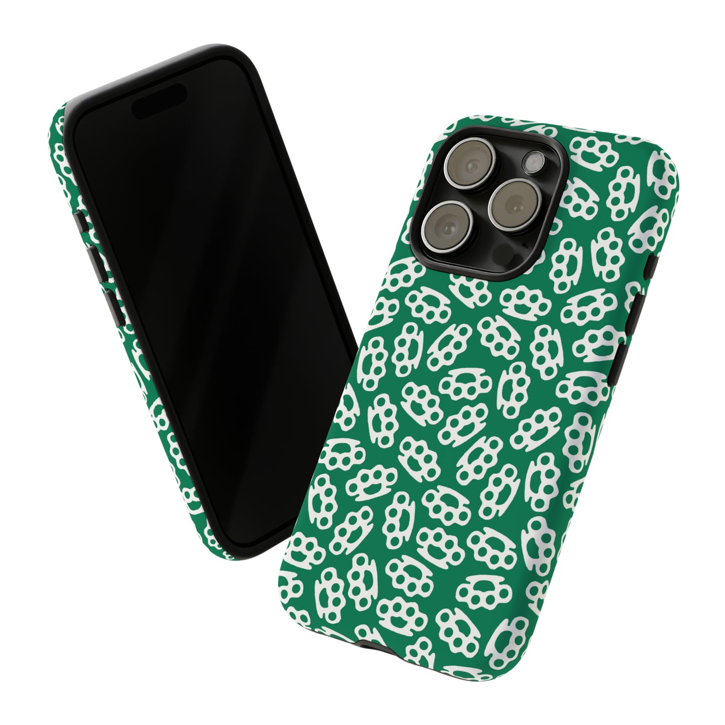 Green Candy Coated Brass Knuckles Phone Case