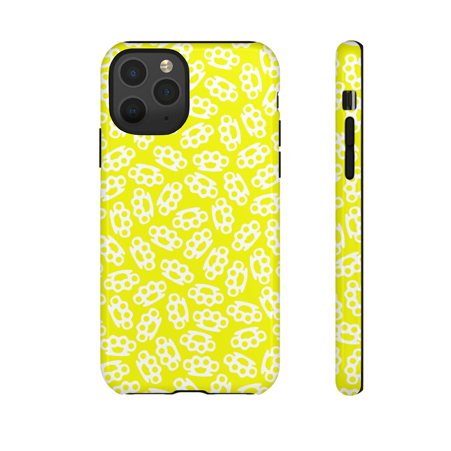 Yellow Candy Coated Brass Knuckles Phone Case