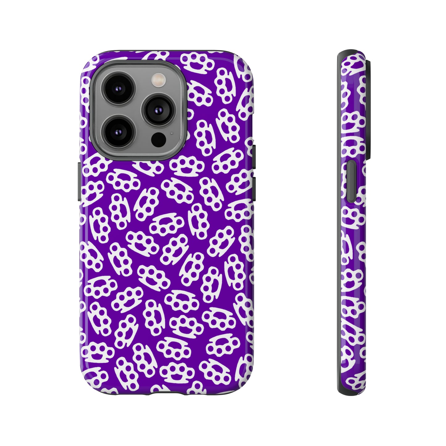 Purple Candy Coated Brass Knuckles Phone Case