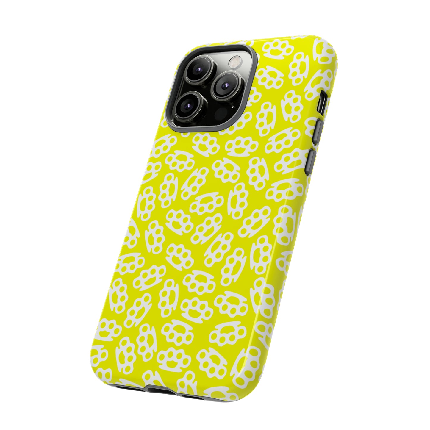 Yellow Candy Coated Brass Knuckles Phone Case