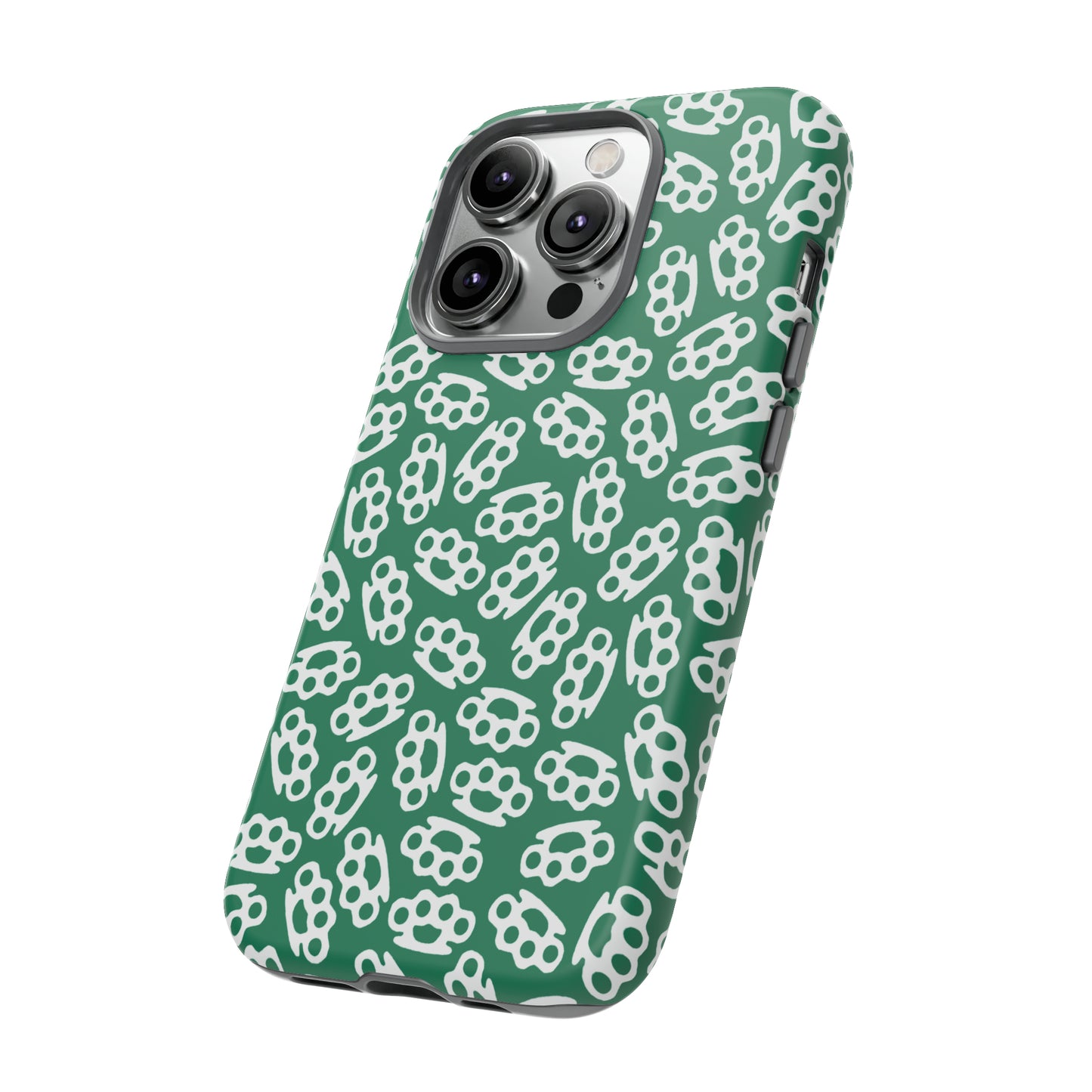 Green Candy Coated Brass Knuckles Phone Case