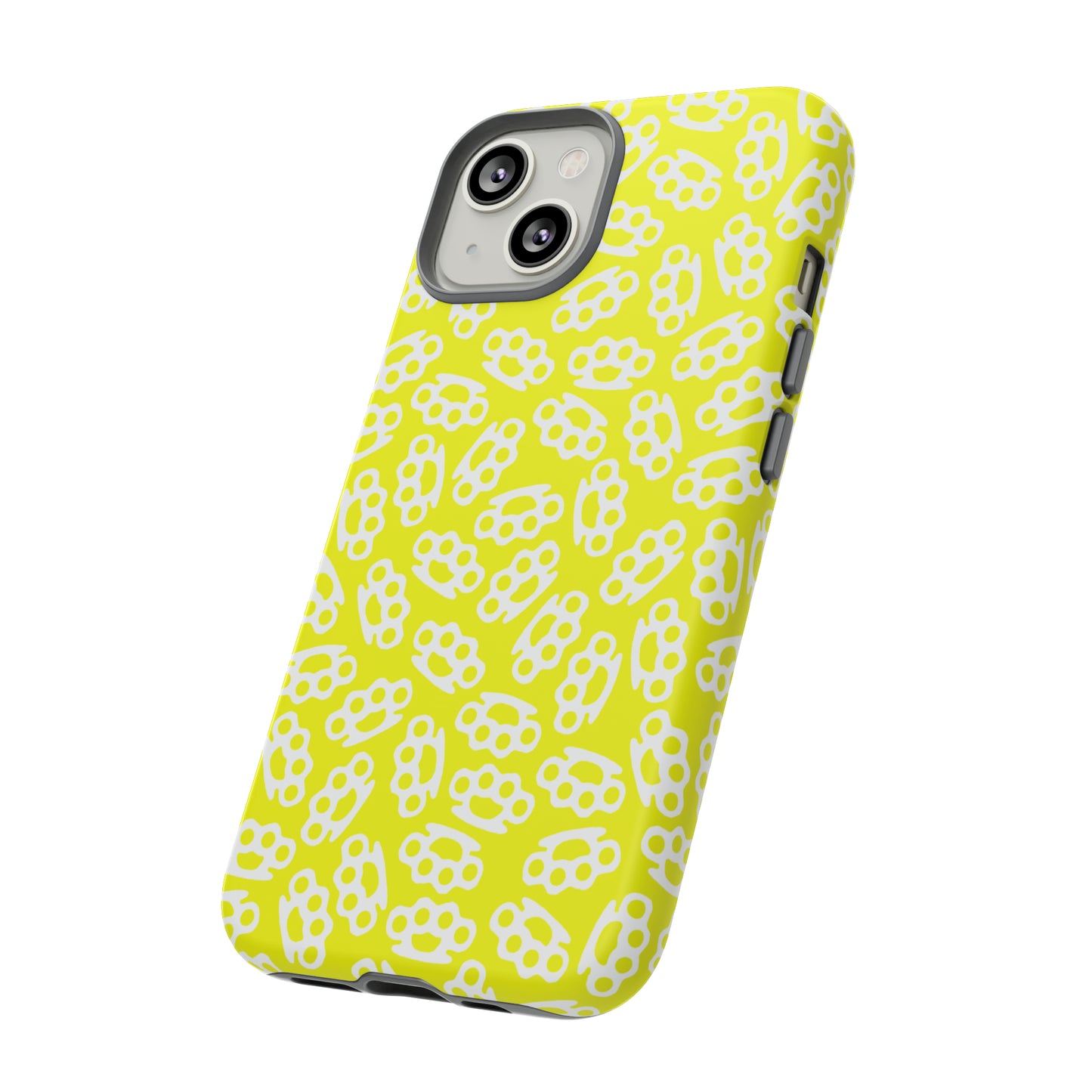 Yellow Candy Coated Brass Knuckles Phone Case