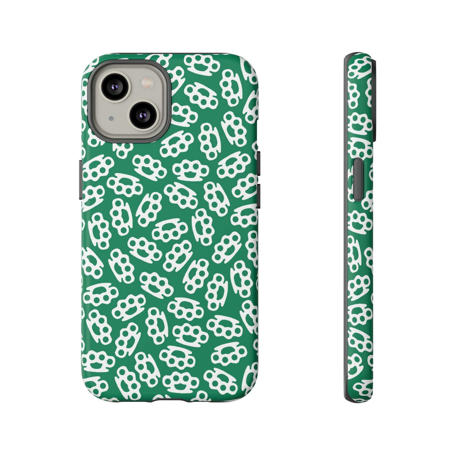 Green Candy Coated Brass Knuckles Phone Case