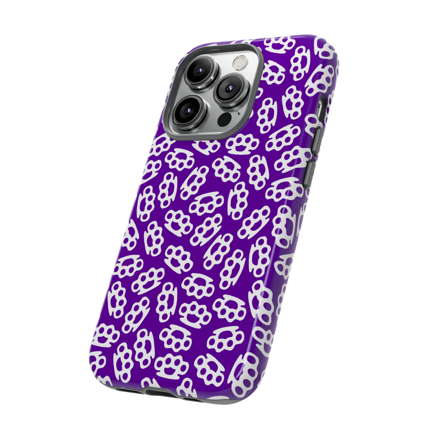 Purple Candy Coated Brass Knuckles Phone Case