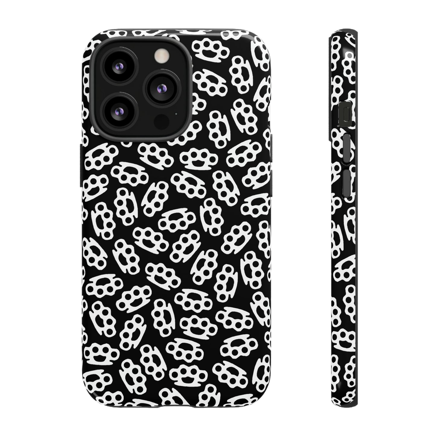 Black Candy Coated Brass Knuckles Phone Case