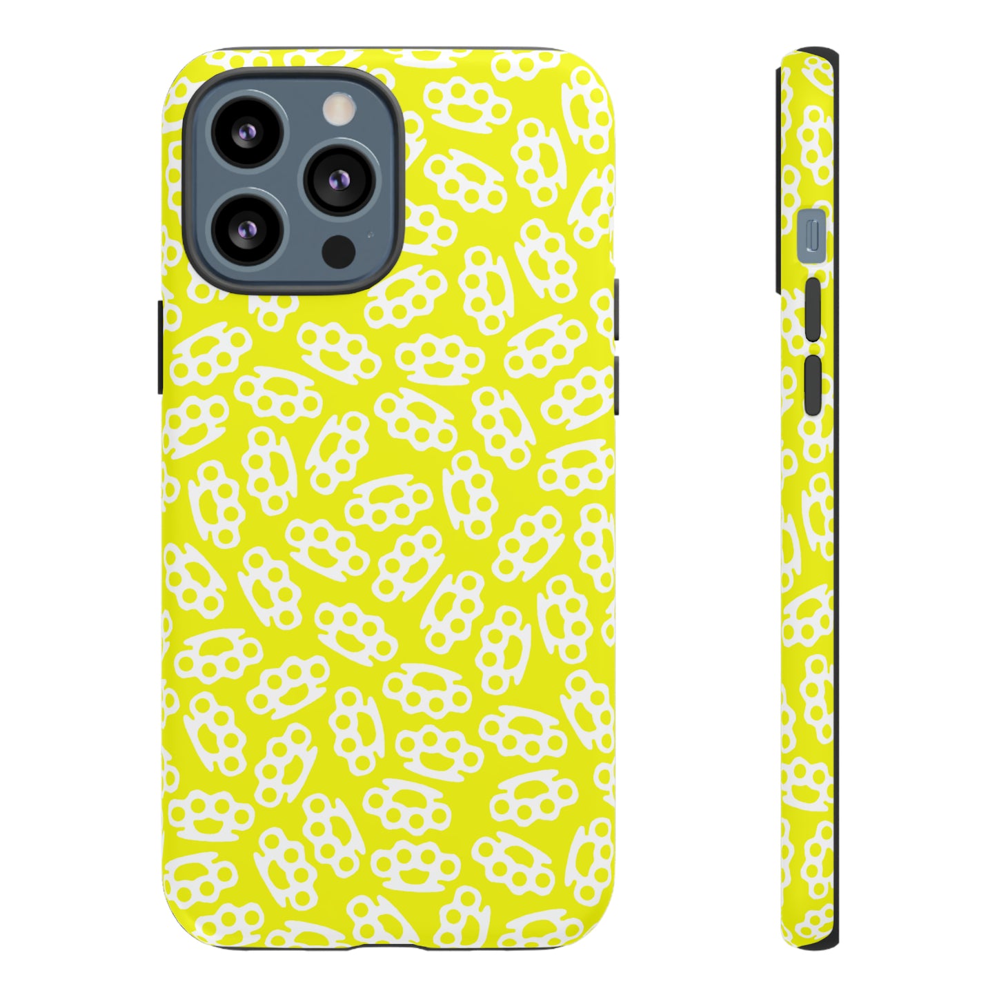 Yellow Candy Coated Brass Knuckles Phone Case