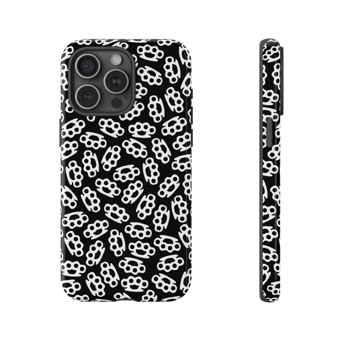 Black Candy Coated Brass Knuckles Phone Case