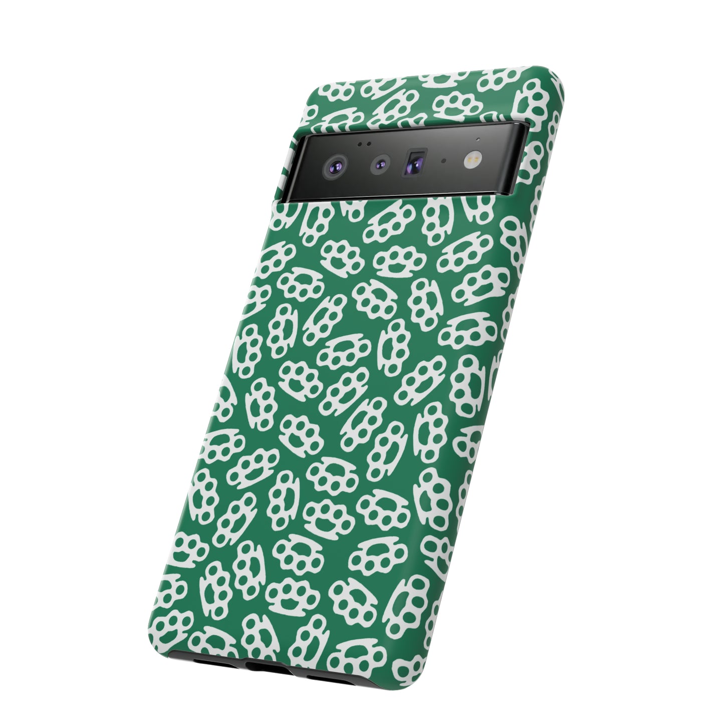 Green Candy Coated Brass Knuckles Phone Case