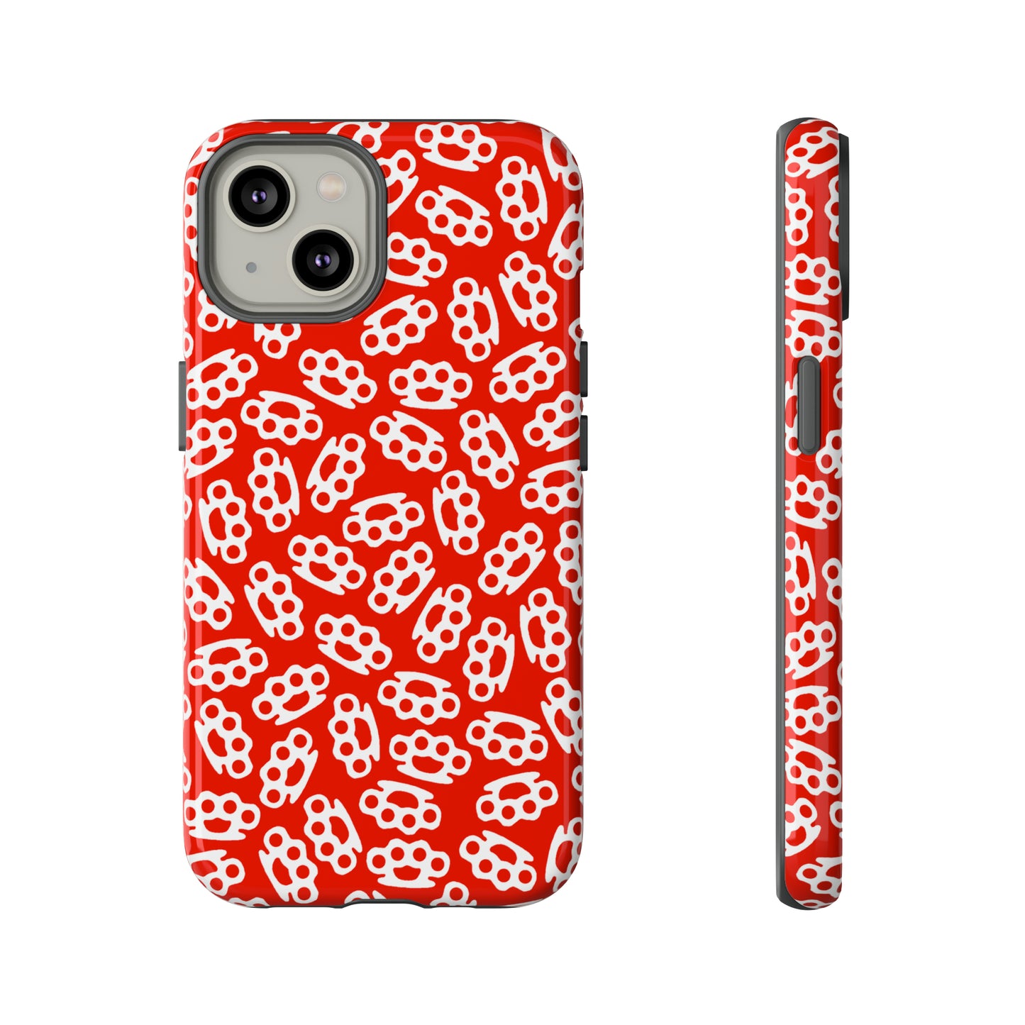 Red Candy Coated Brass Knuckles Phone Case